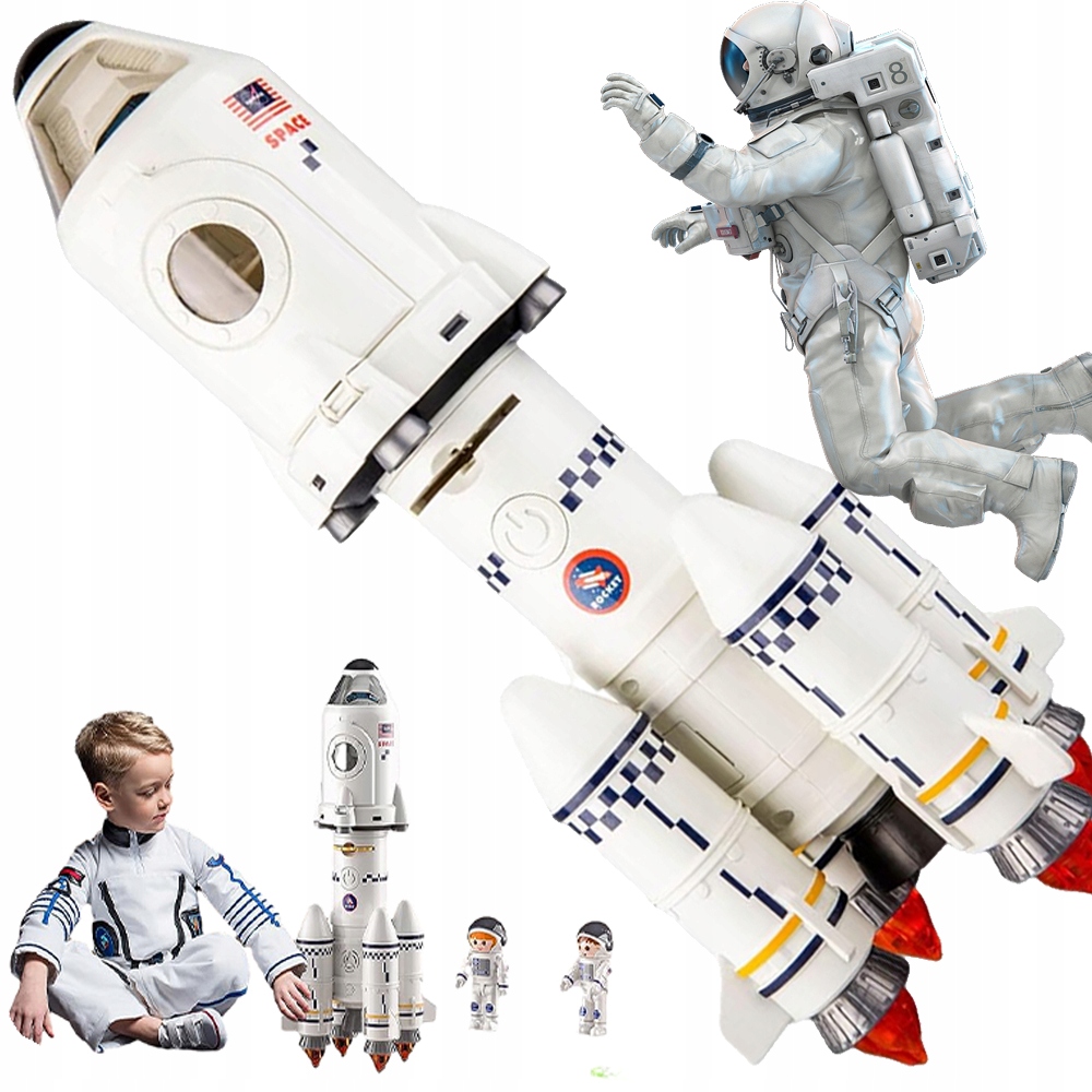 5W1 ODŁĄCZANA ZABAWKA ASTRONAUTA Z PROJEKTOREM RAKIETA ŚWIATŁO DŹWIĘK