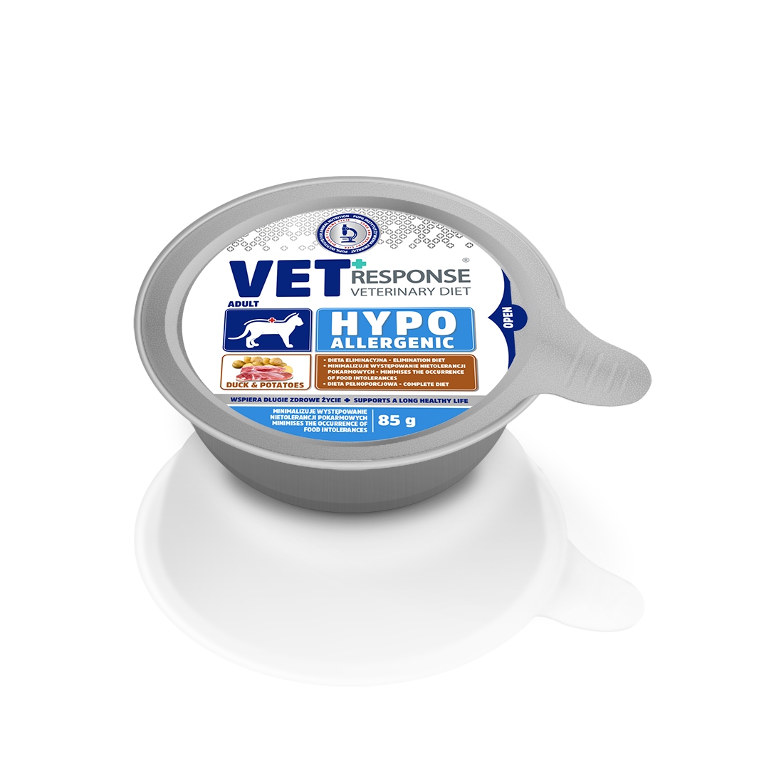 Vet Response Hypoallergenic kachna pro kočky 85 g