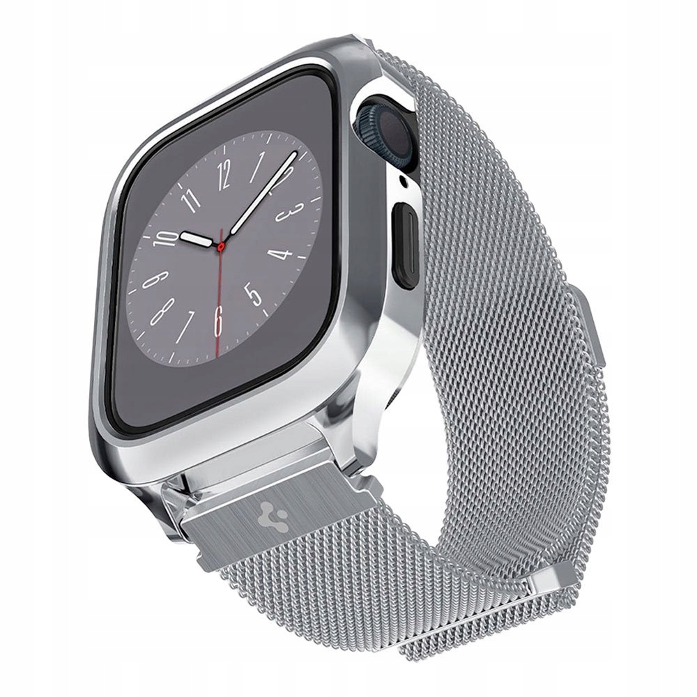 Spigen kryt Metal Fit Pro pre Apple Watch 7/8/9 45mm Silver ACS04584