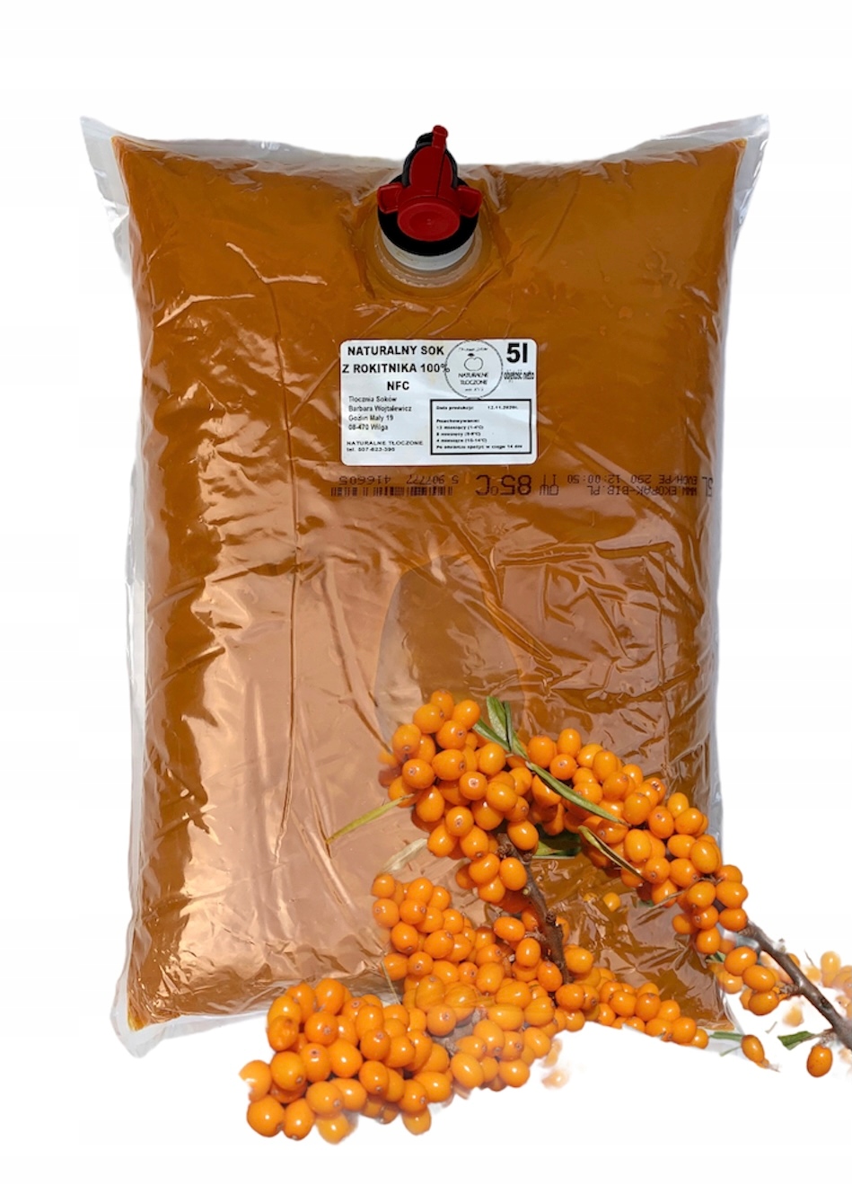 Rakytníkový džus 5 l (přírodní vitamín C)