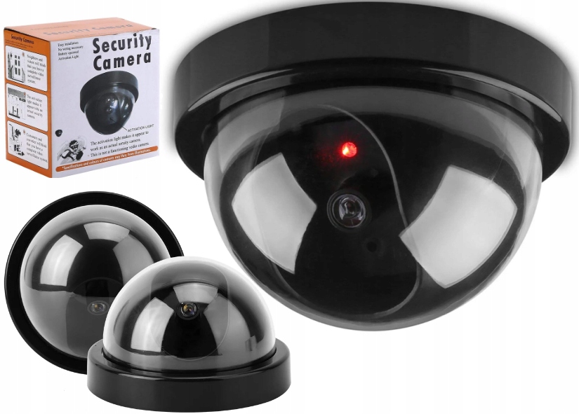 KAMERA ATRAPA KAMERY PRZEMYSŁOWEJ LED IR MONITORING KOPUŁKA NA ŚCIANĘ