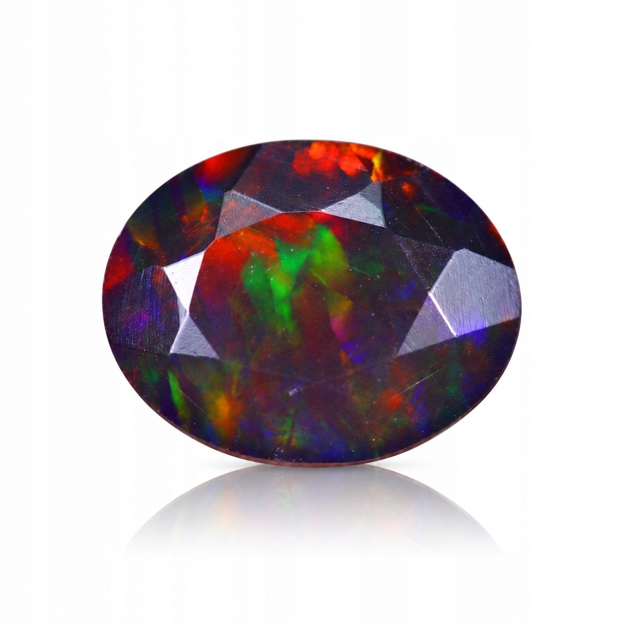 Přírodní opál černý 2.41 ct Ovál Etiopie certifikát Wbd