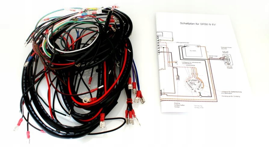INSTALACJA ELEKTRYCZNA SIMSON SR50 SR80 SCHEMAT DE