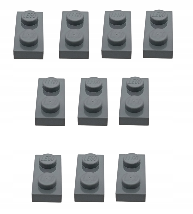 

Lego Płytka 1X2 Ciemny Szary 4211063 3023 -10 Szt