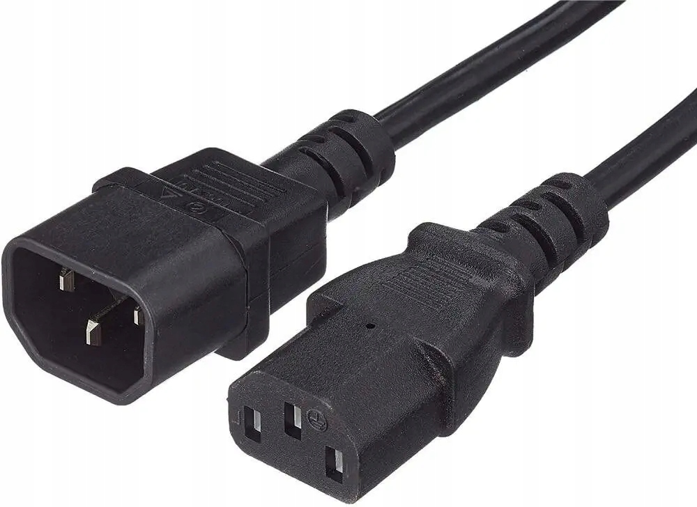 Przedłużacz kabel zasilający 230V 2m dł. do drukarki komputera monitora