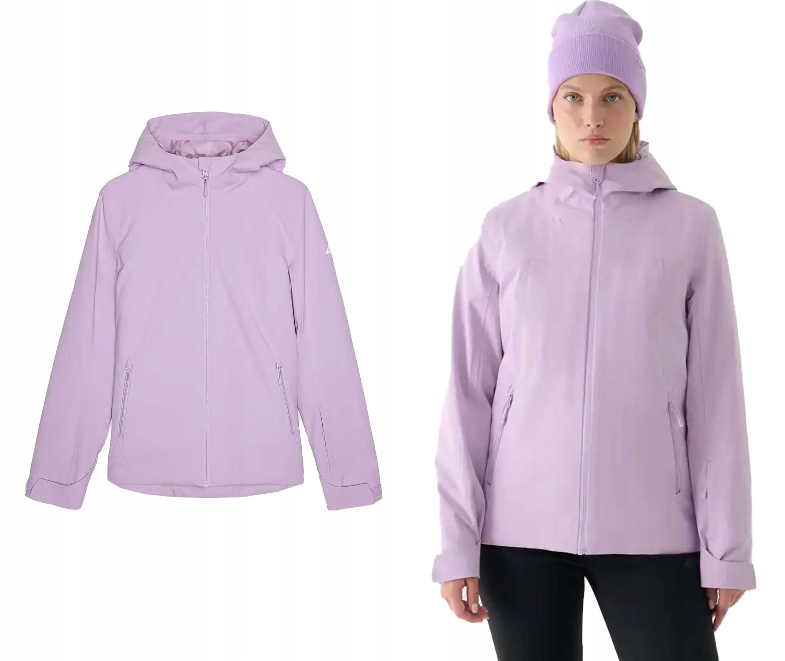 Kurtka narciarska damska 4F membrana 5000 zimowa jasny fiolet XL