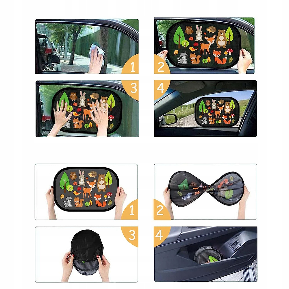 OSŁONKI ZASŁONKI PRZECIWSŁONECZNE DO AUTA UV 2SZT Producent inny