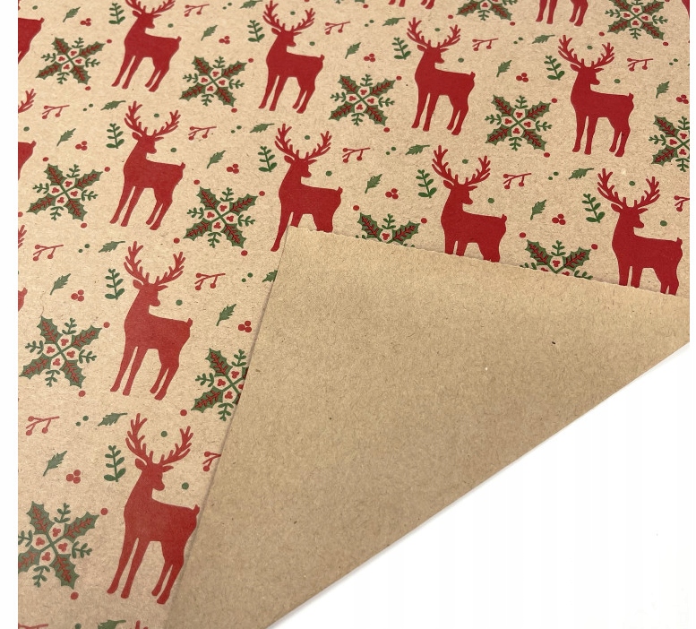 Papier OZDOBNY ŚWIĄTECZNY do pakowania prezentów Rodzaj papier