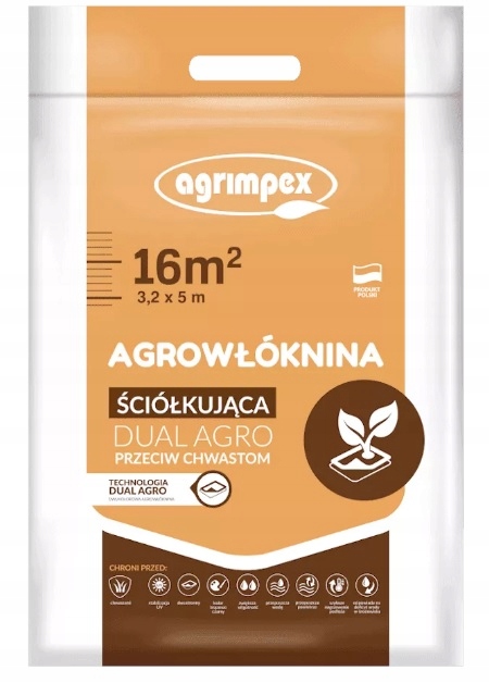 

Agrowłóknina brązowo czarna 3,2x5 m 50g/m2 Dual