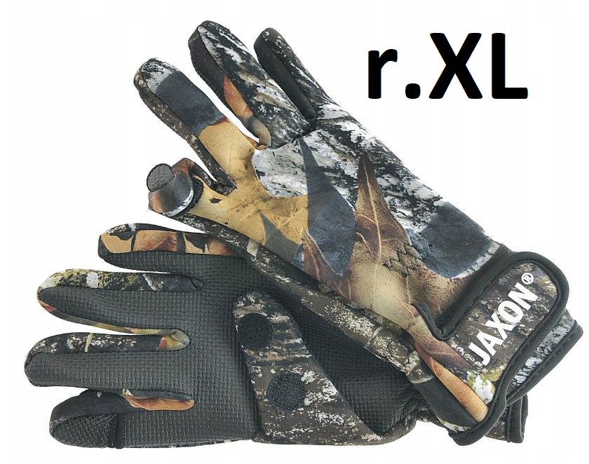 r. XL Rękawice Wędkarskie Neoprenowe Jaxon Mocne Rękawiczki