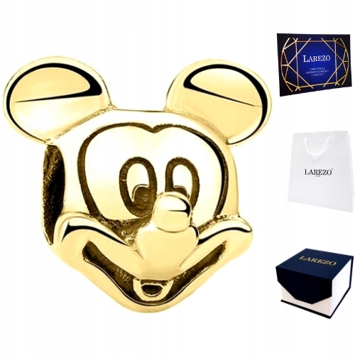 

Charms złoty Mickey srebro 925 do Pandora