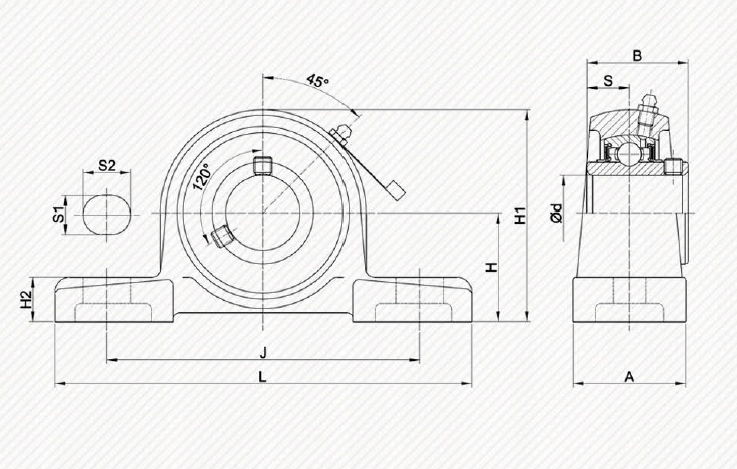 Zespół samonastawny UCP 208 FI-40 MM MGK Kod producenta ucp 208
