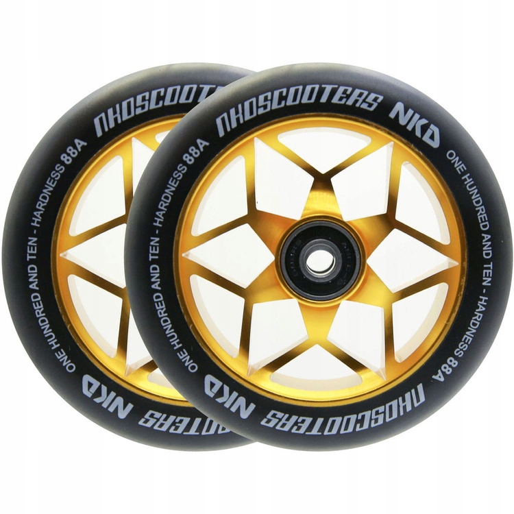 Kola pro koloběžku Nkd Goat Stunt Scooter Wheels Černo-zlatá 110 mm
