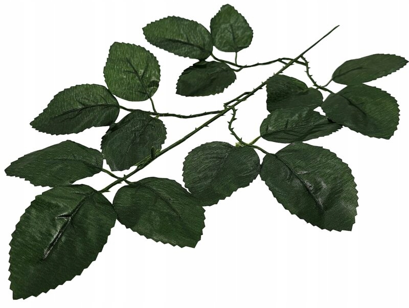 LIŚĆ 47 CM LIŚCIE SZTUCZNE KWIATY ROŚLINY GAŁĄZKA RÓŻA