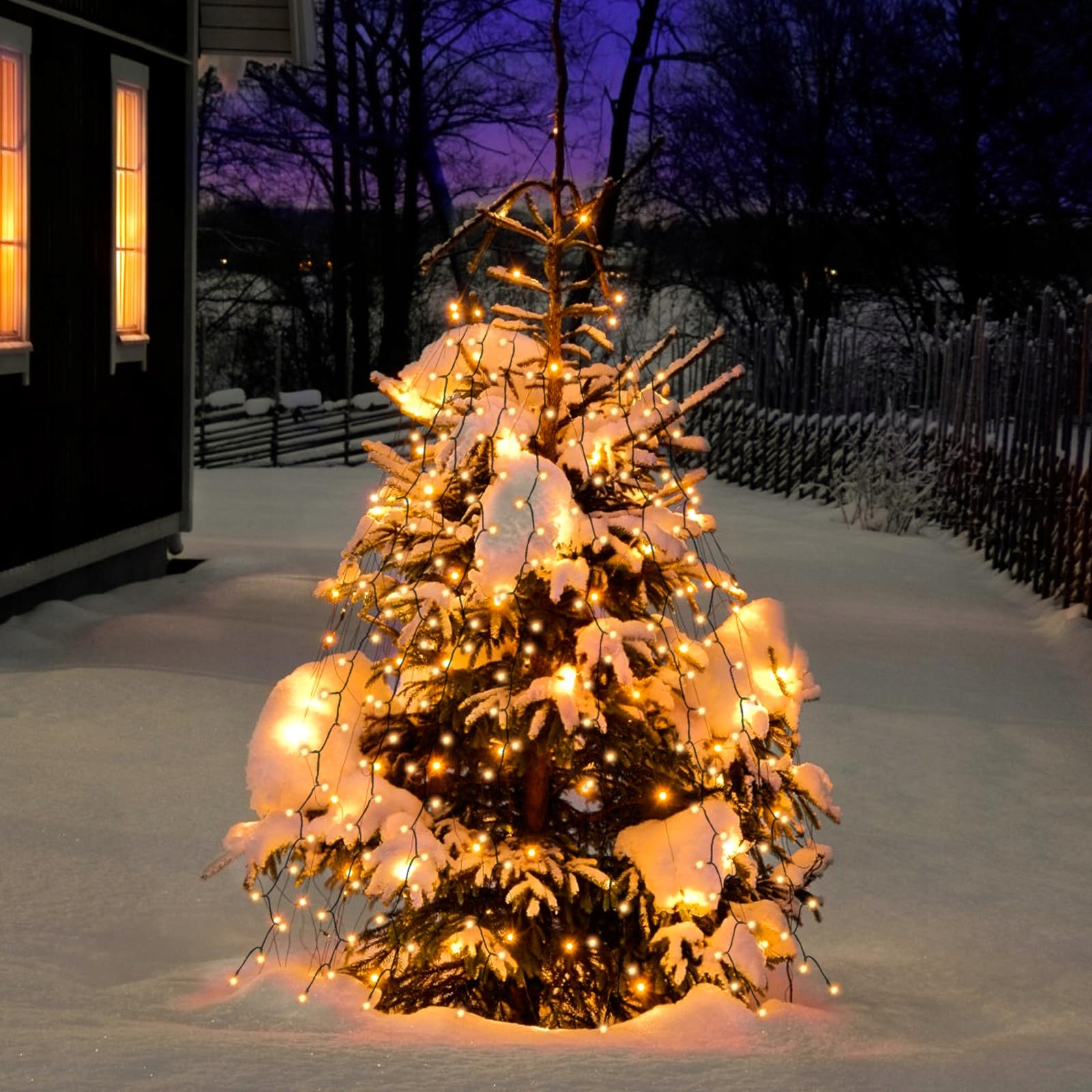 ETOPGO Lampki Choinkowe Girlanda Ciepła Biała IP44 Timer 8 Trybów 2M 400LED — miniatura 7