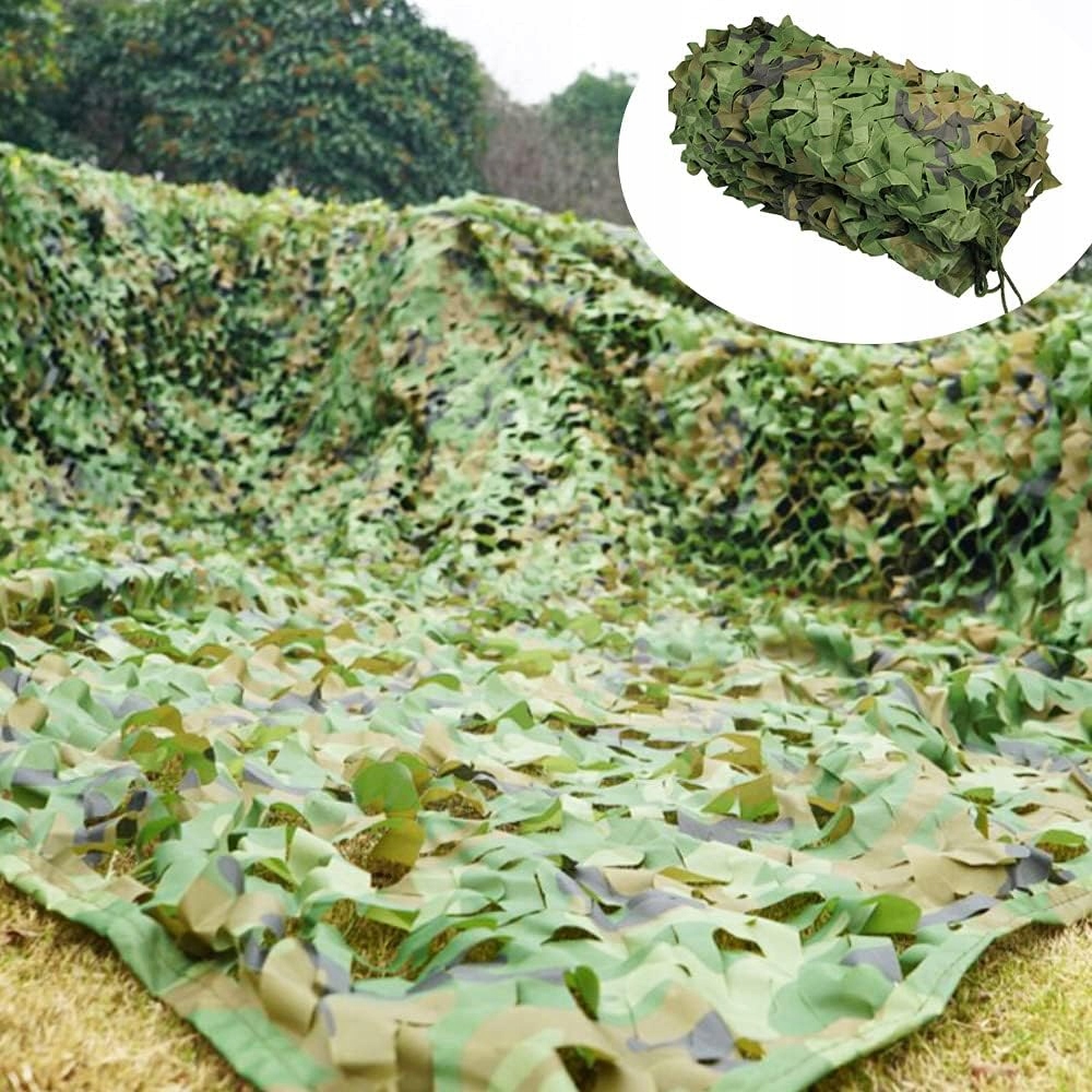 DWUWARSTWOWY SIATKA MASKUJĄCA WOJSKOWA OGRODOWA 4x5M US ARMY WOODLAND Kamuflaż Woodland