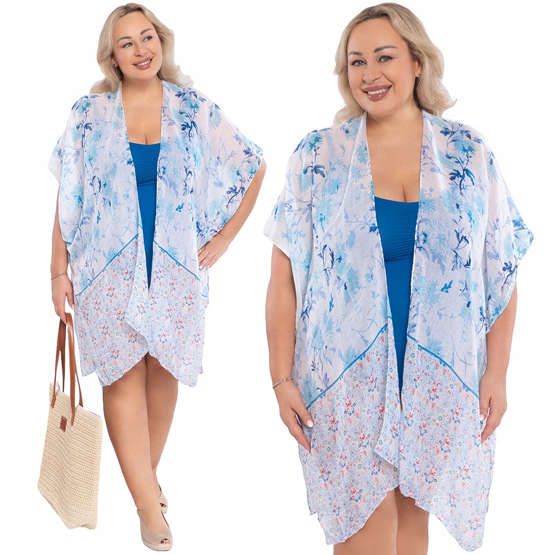 Přehoz s modrými květinami 46-56