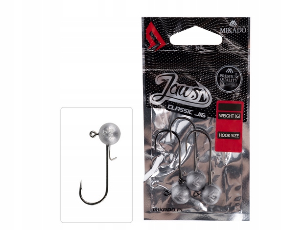 Główka Jaws Classic Jig Bn 30gr 2/0 op.3szt. Mikado