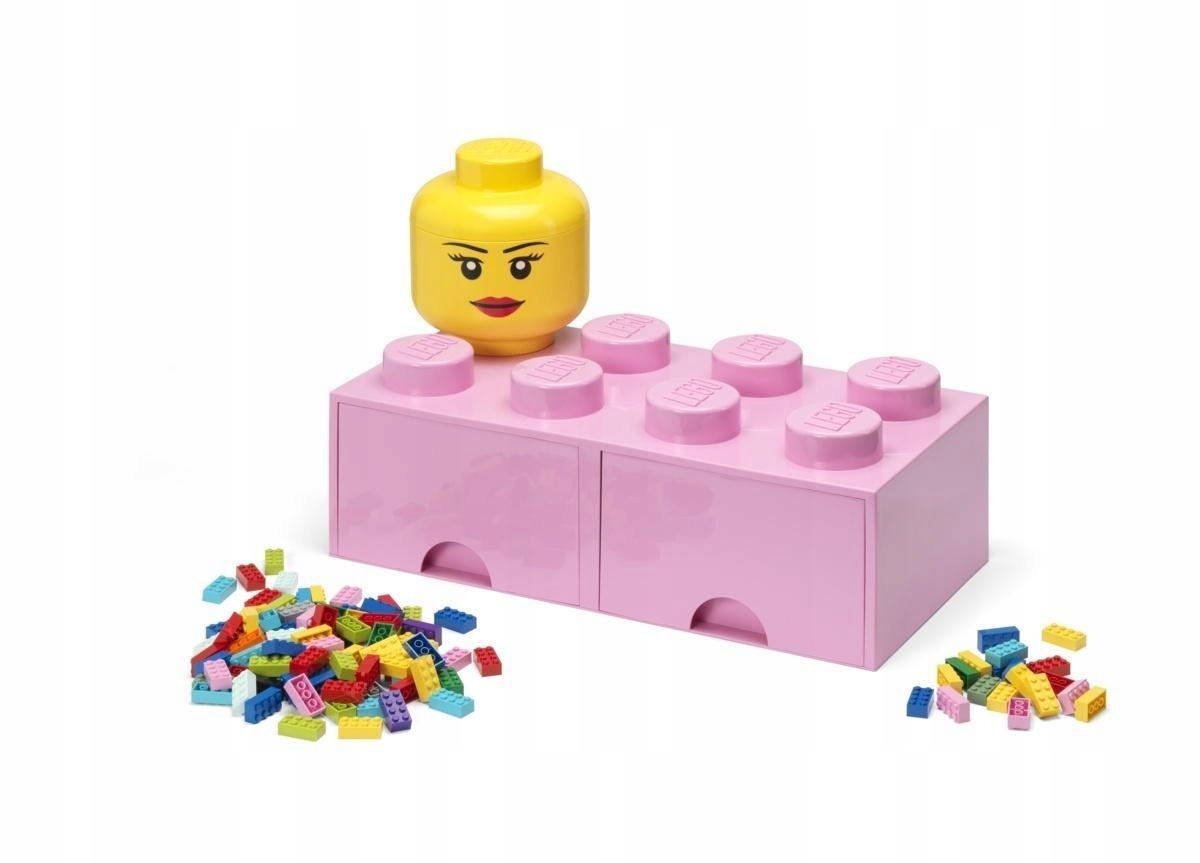 Lego (r) Kontejner Kostka Se Zásuvkami Osmička Růžová