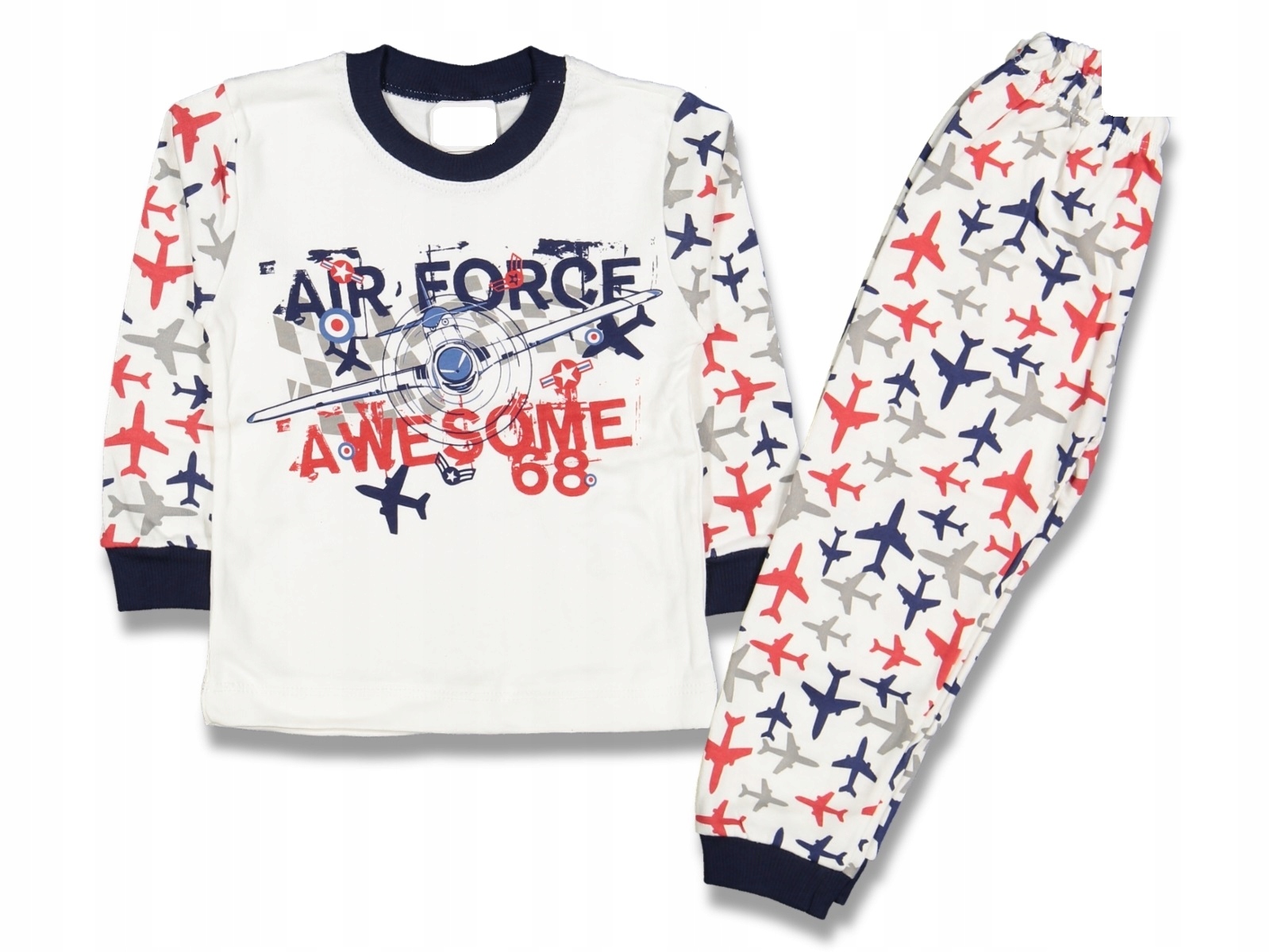 PIŻAMA piżamka KOMPLET air force SAMOLOT - ROZ. 86