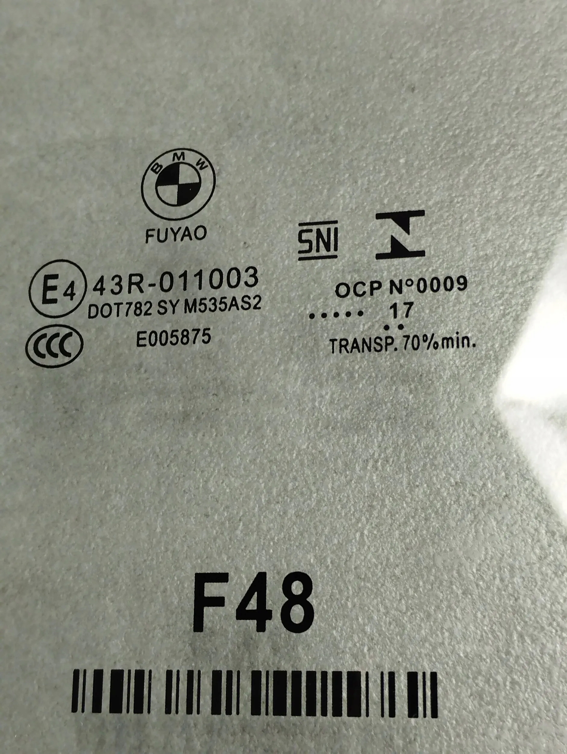 BMW X1 F48 2017 window left rear part