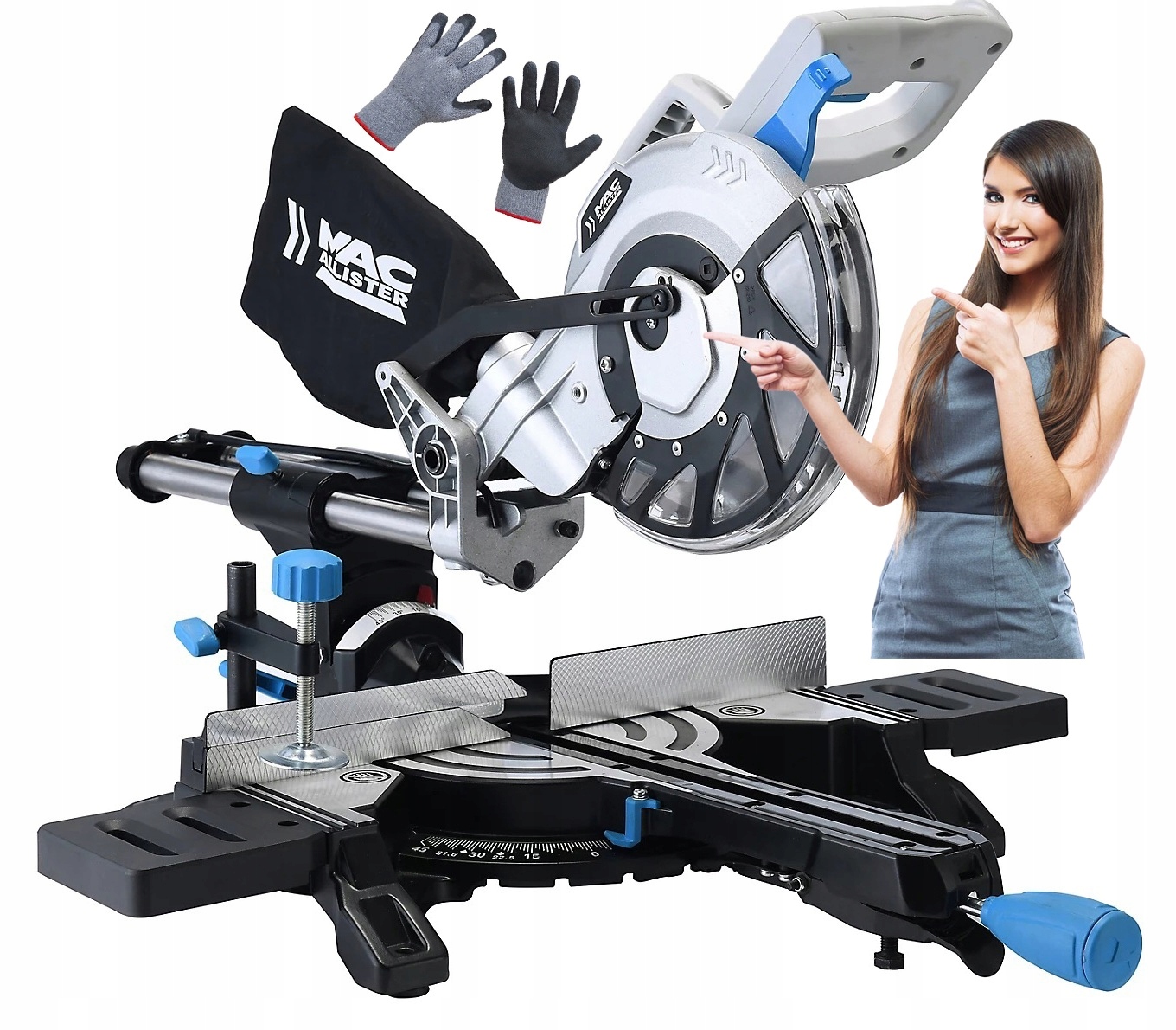 PIŁA UKOŚNICA Z POSUWEM MAC ALLISTER 210 mm 1500W