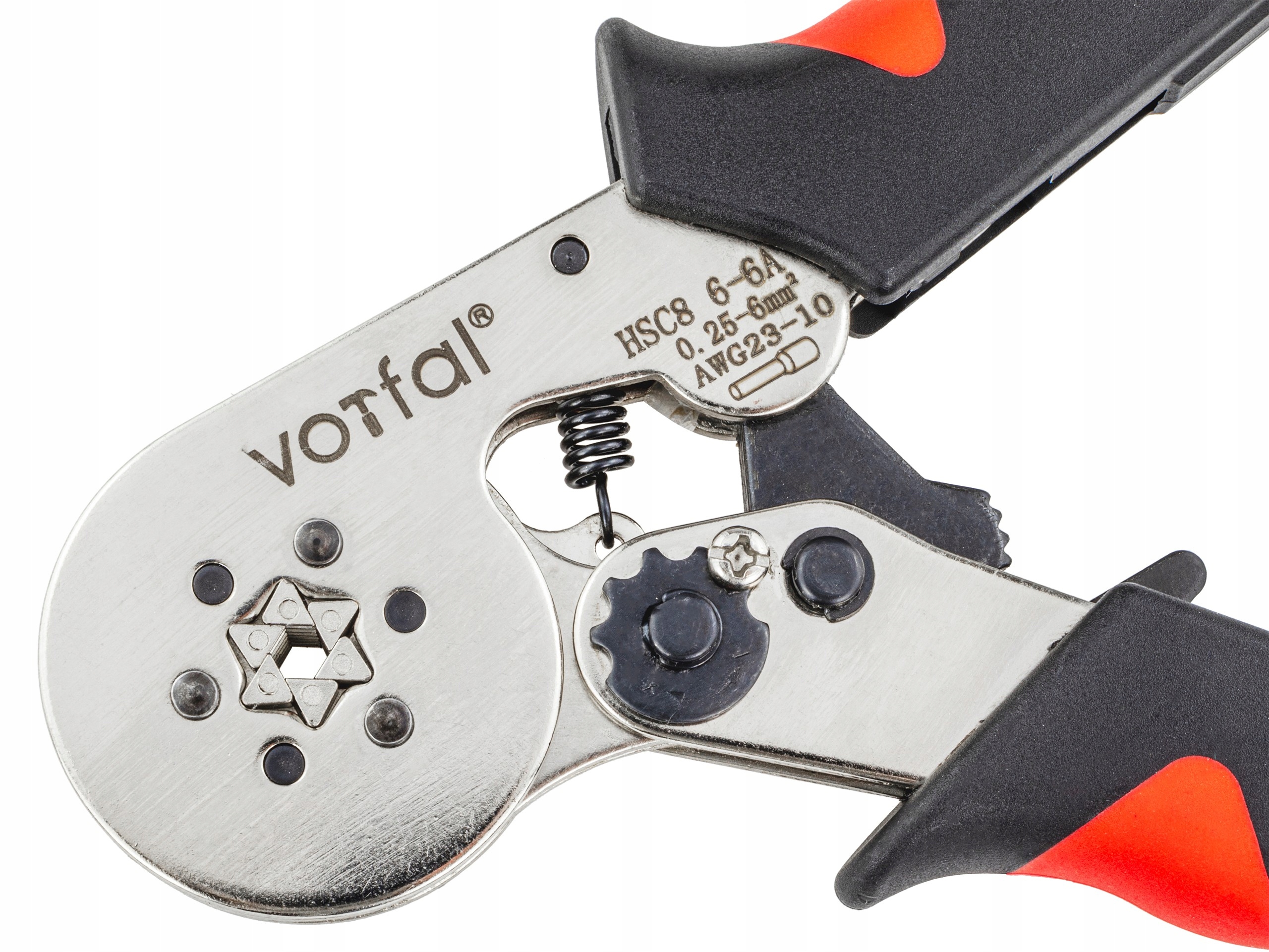 ZACISKARKA PRASKA TULEJEK DO KABLI SZEŚCIOKĄTNA KOŃCÓWEK KONEKTOR 0,25-6 MM Informacje o bezpieczeństwie CE