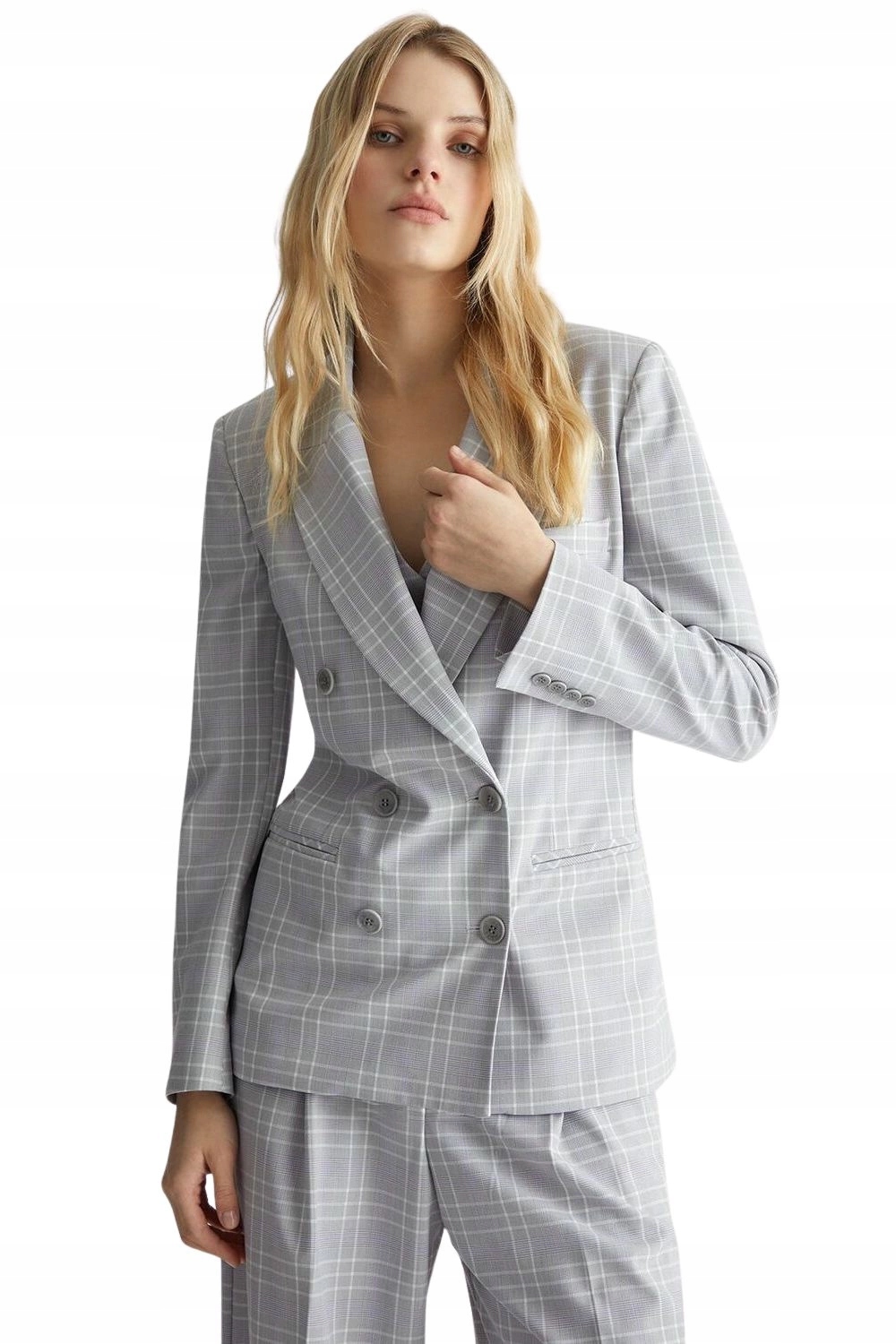 Dámská Sako Liu Jo , šedá, kostkovaná, klasická, elegantní It 42 M