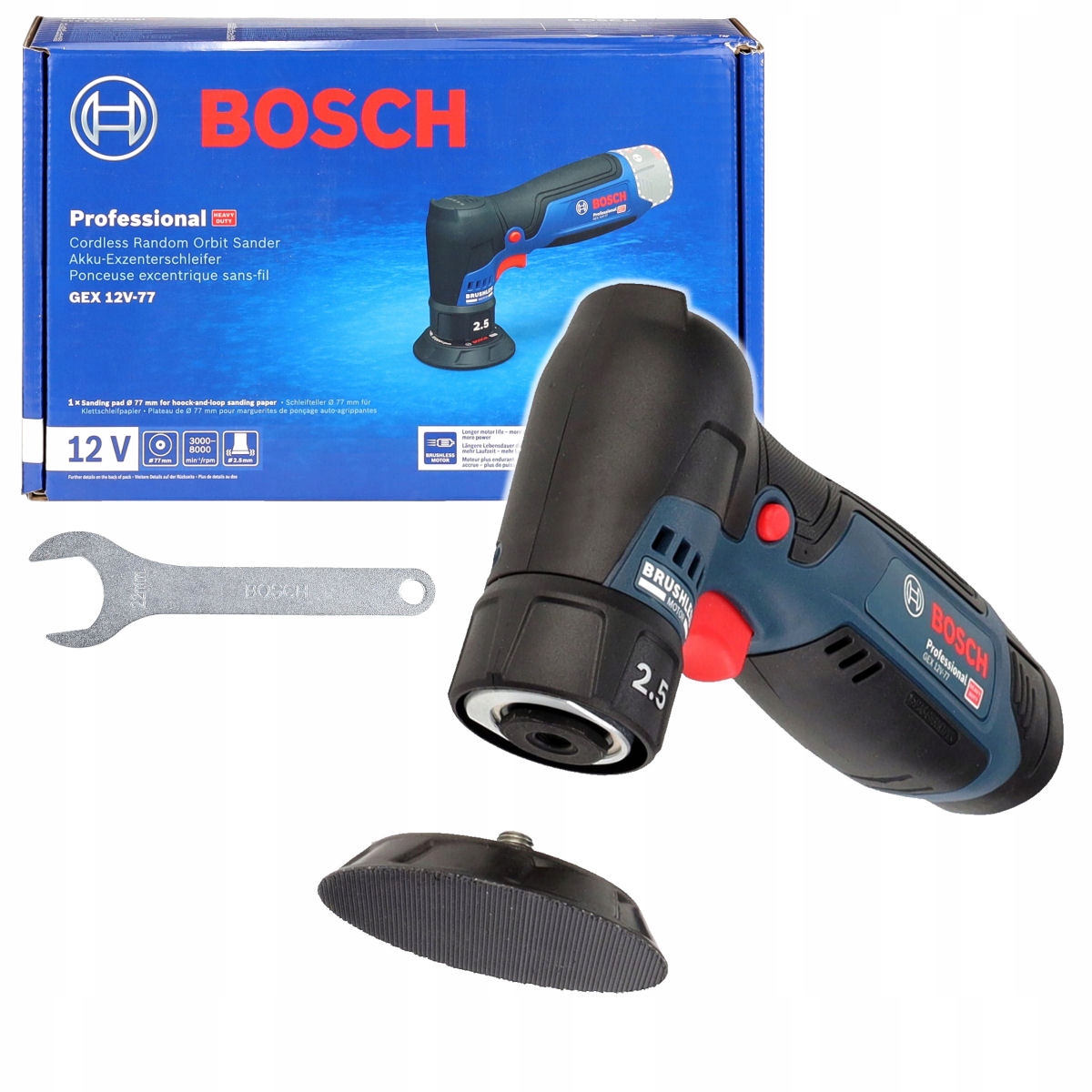 Szlifierka Mimośrodowa Gex 12V-77 Bosch Bezszczotkowa Korpus Body