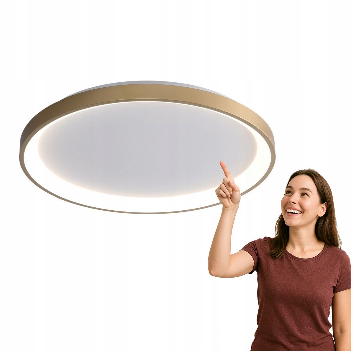 Zlatá Led lampa Raden 50W do moderných interiérov Italux