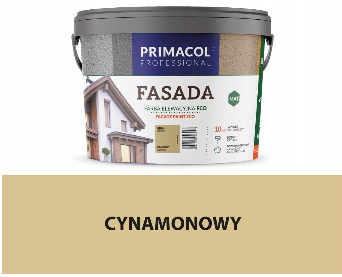 Primacol Fasada Eco Barva Barva 9L Skořicová Matná