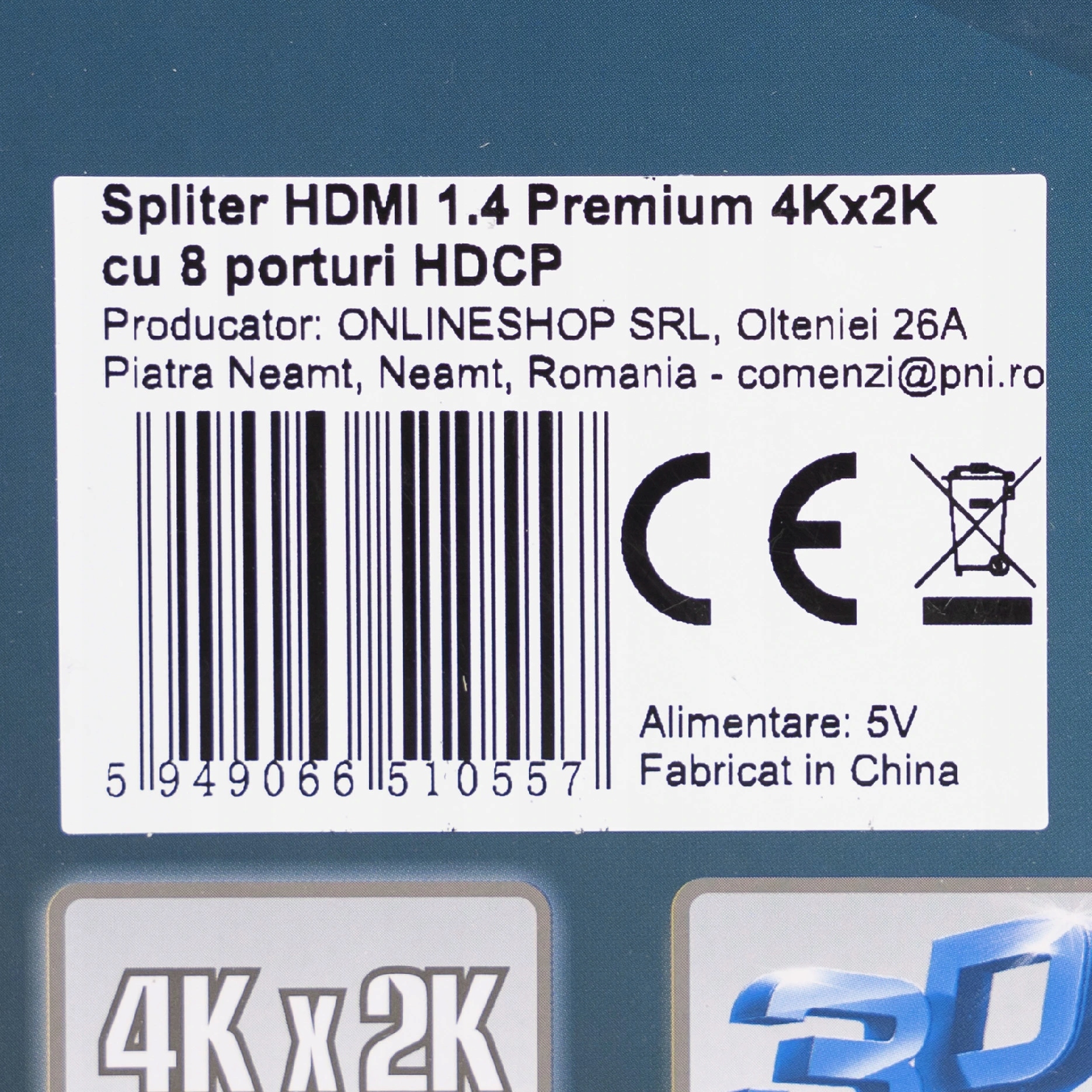 Splitter Hdmi 1.4 Premium s 8 portami Hdcp 4Kx2K