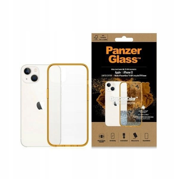 PanzerGlass ClearCase iPhone 13 14 15 6,1" antibakteriální, vojenské kvality