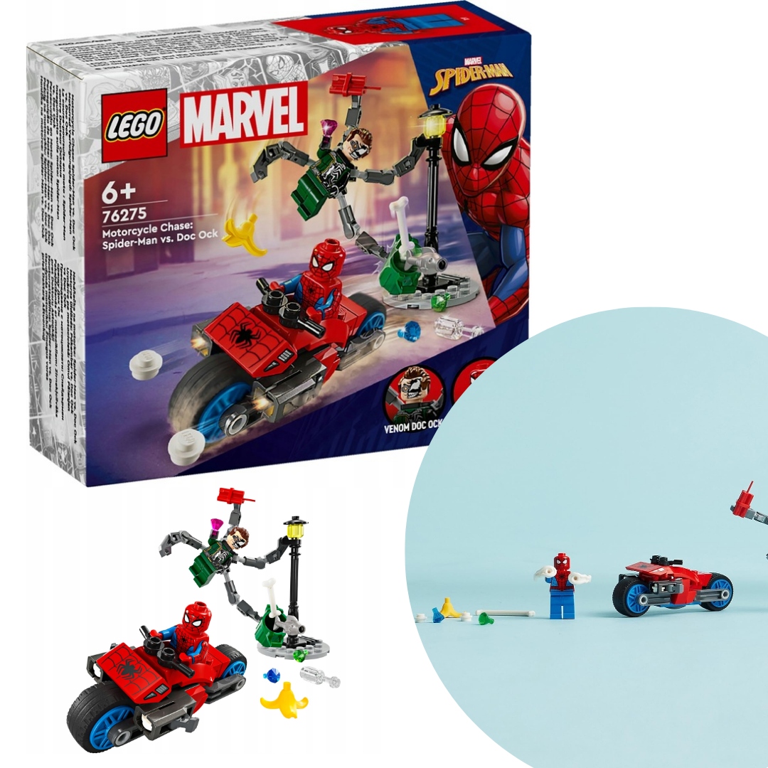 Lego Heroes Pościg Na Motocyklu Spider Man Vs Doc Ock 76275
