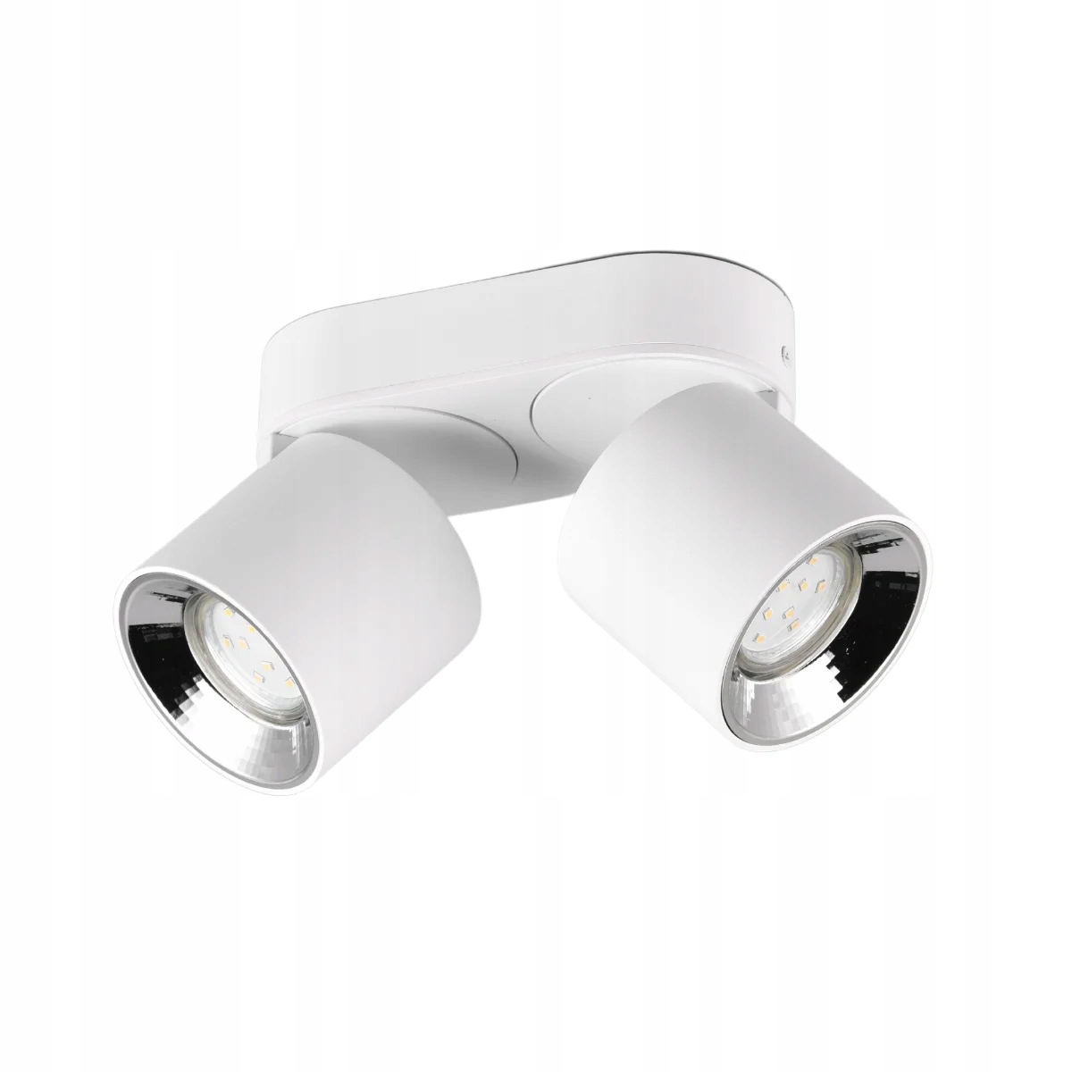 Nástenný stropný spot moderný biely okrúhly s dvojitým očkom Trio