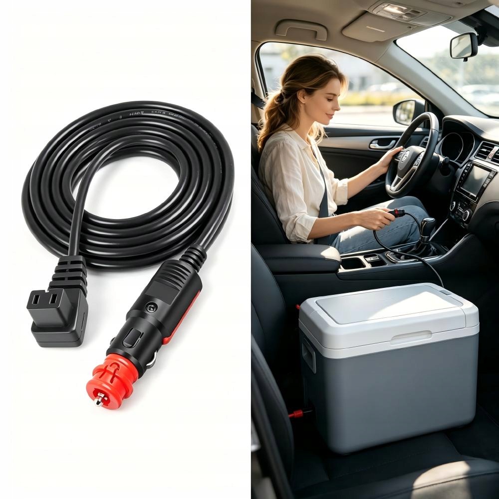 Przewód zasilający kabel do lodówki turystycznej 2m 12/24V