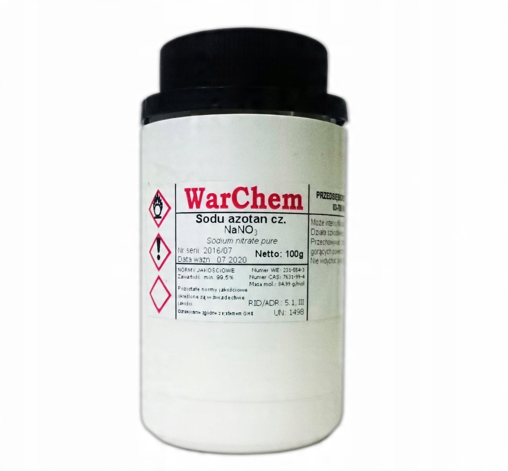 

Azotan Sodu 100g Warchem [54114]