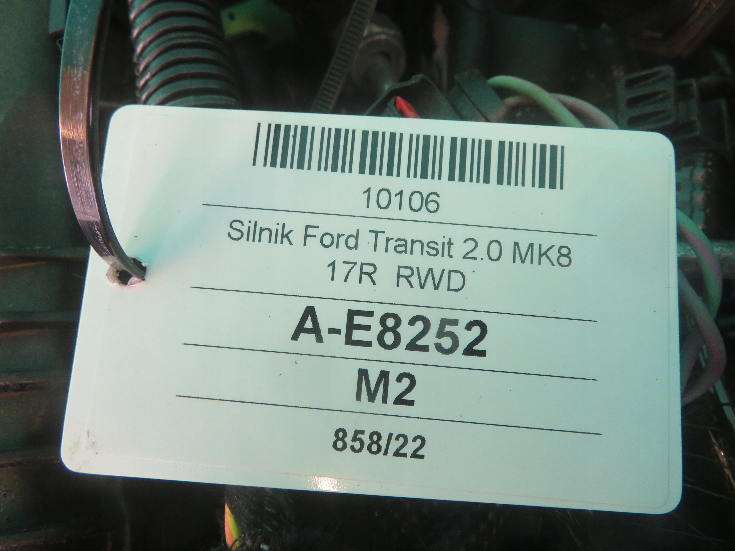 FORD TRANSIT MK8 17R 2.0 TDCI EURO 6 engine complete RWD