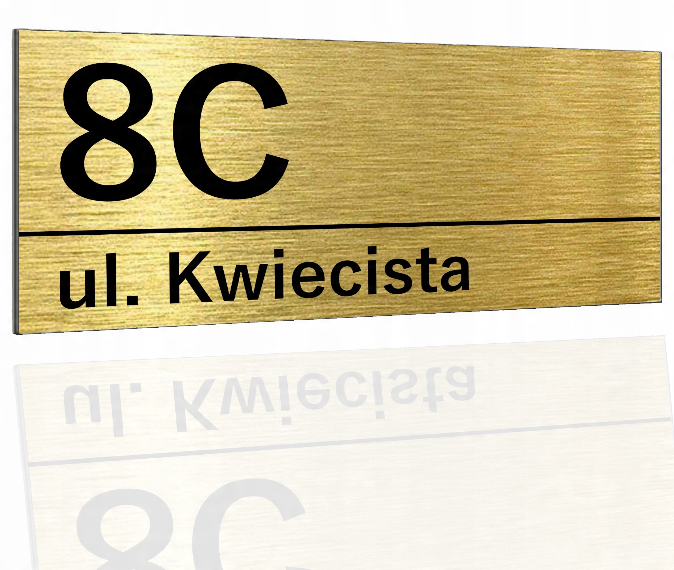 

Tabliczka Adresowa Złota 45x20 ulica Numer domu