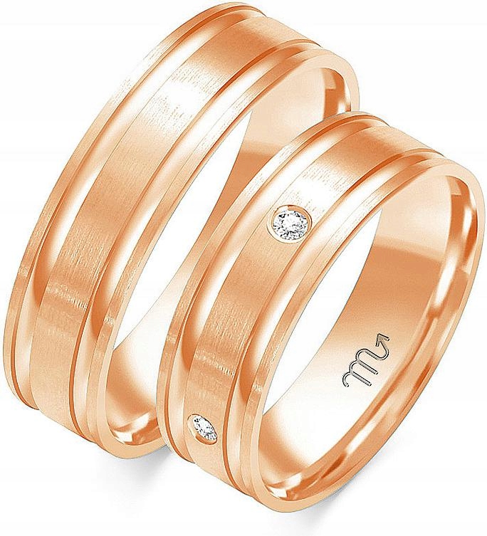 Zlaté snubní prsteny pro novomanžele svatba 585, 35 36 37, módní svatební kolekce