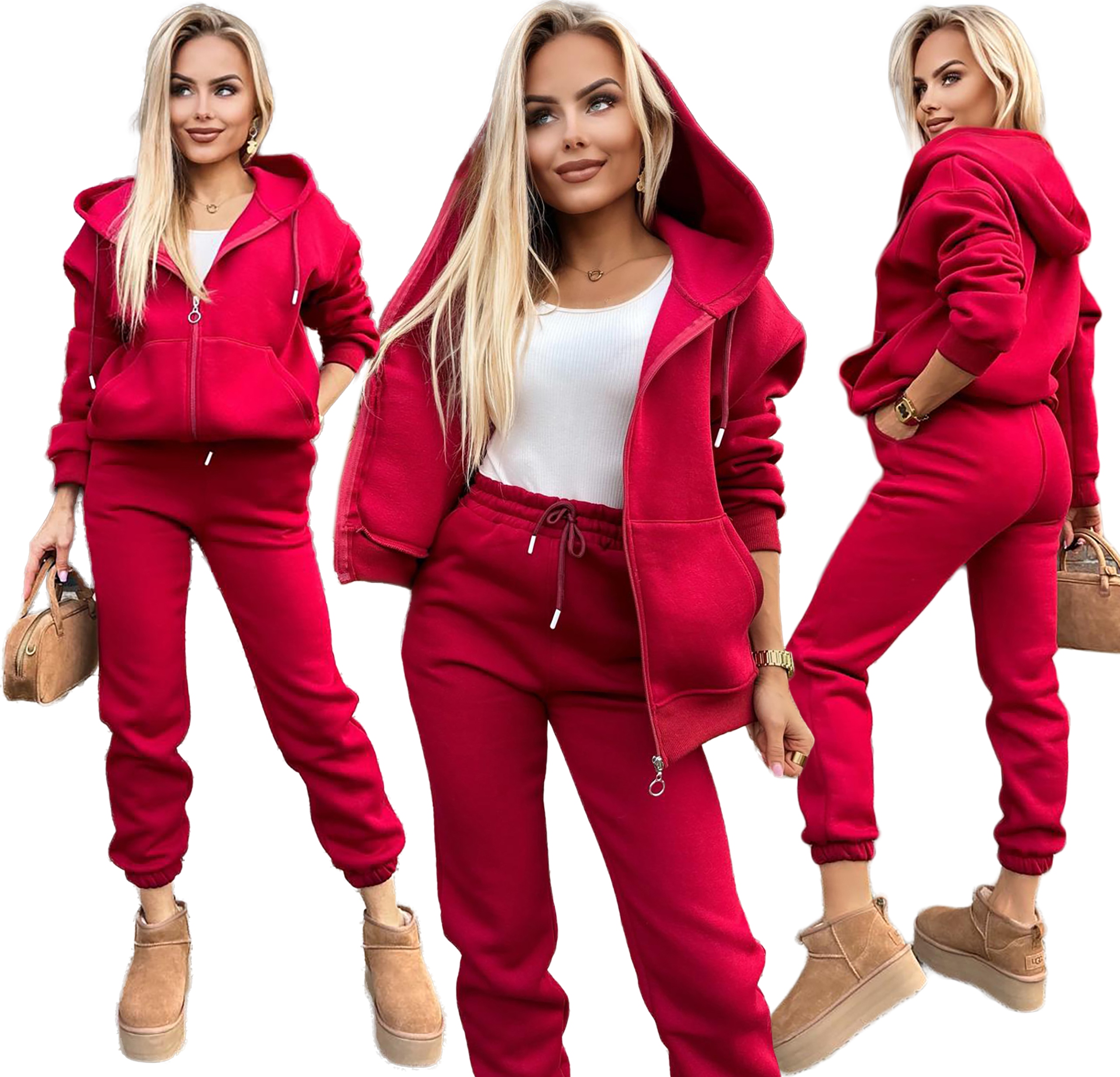 Bavlněná dámská tepláková souprava Teplákovka a rozepínací mikina XL Marcela