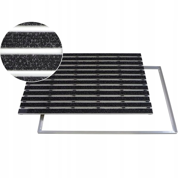 Rohožka čierna z hliníka 750x500 Vario Aco
