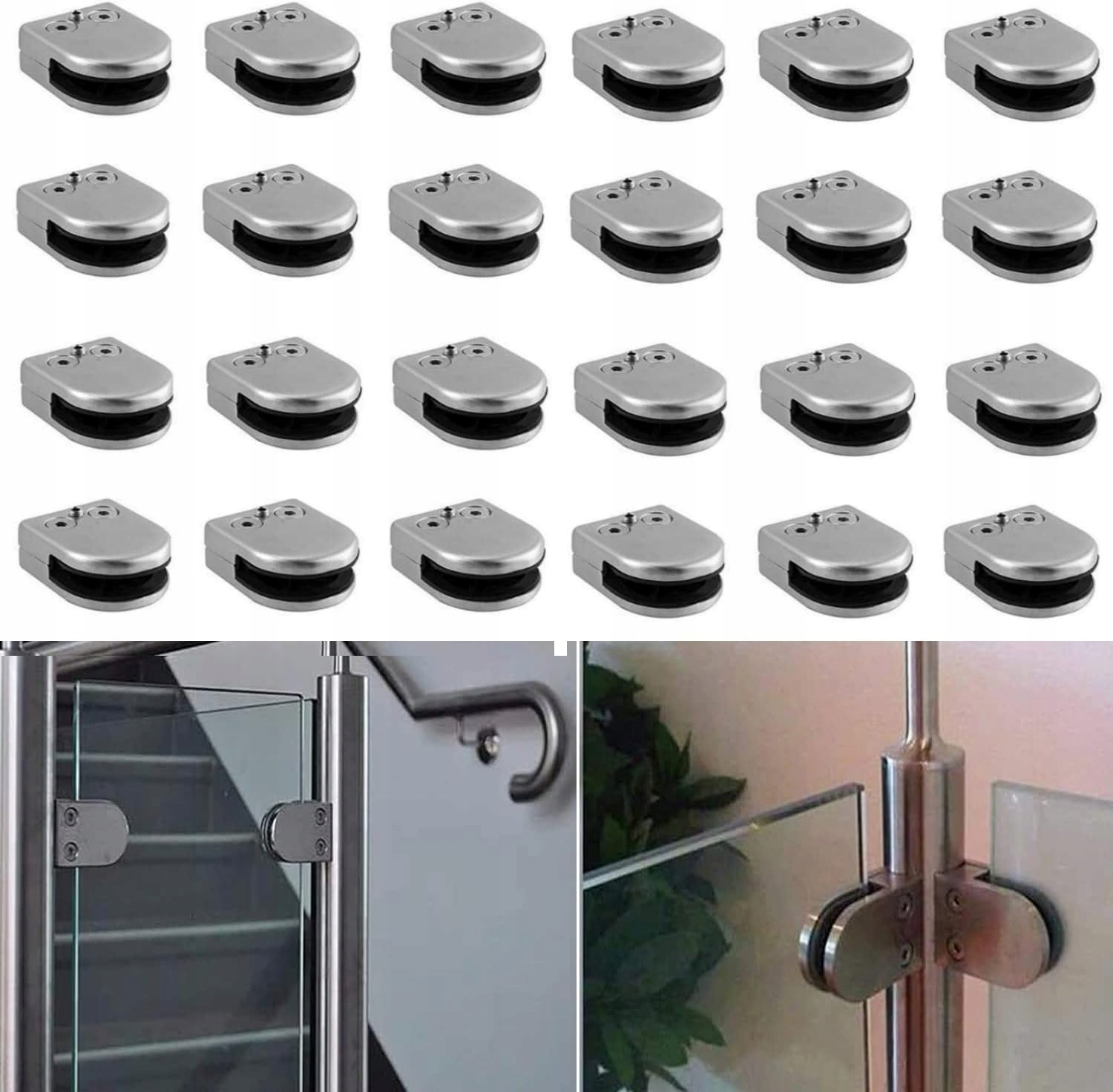 z nerezové oceli skleněné svorky 5-8 mm 25 Ks