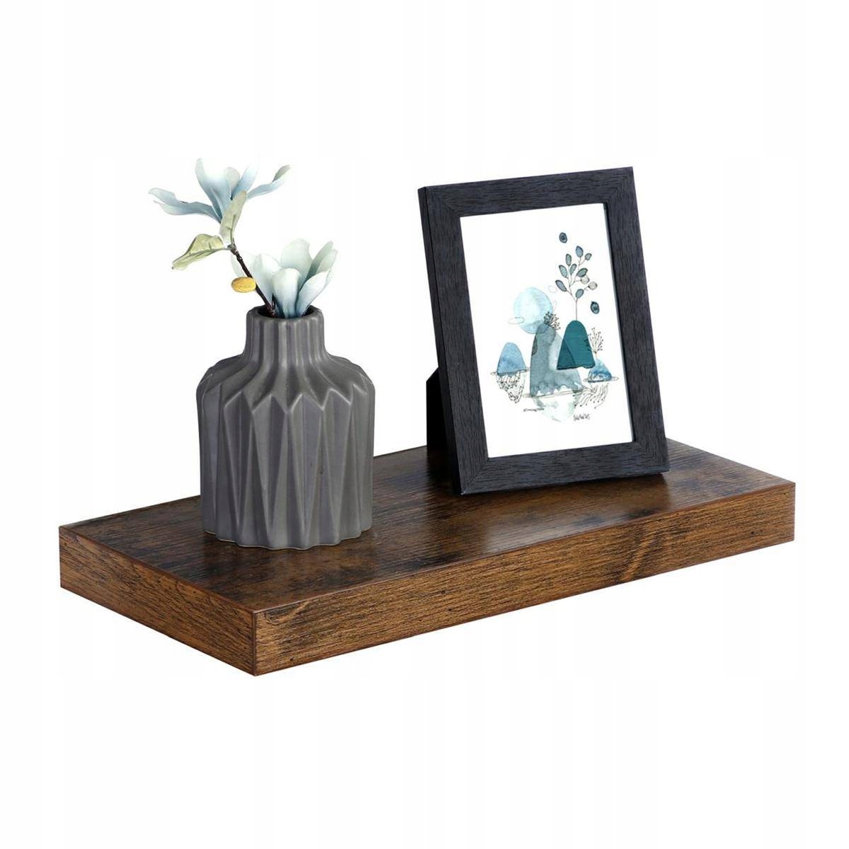 Industrialna półka ścienna wisząca brąz vintage