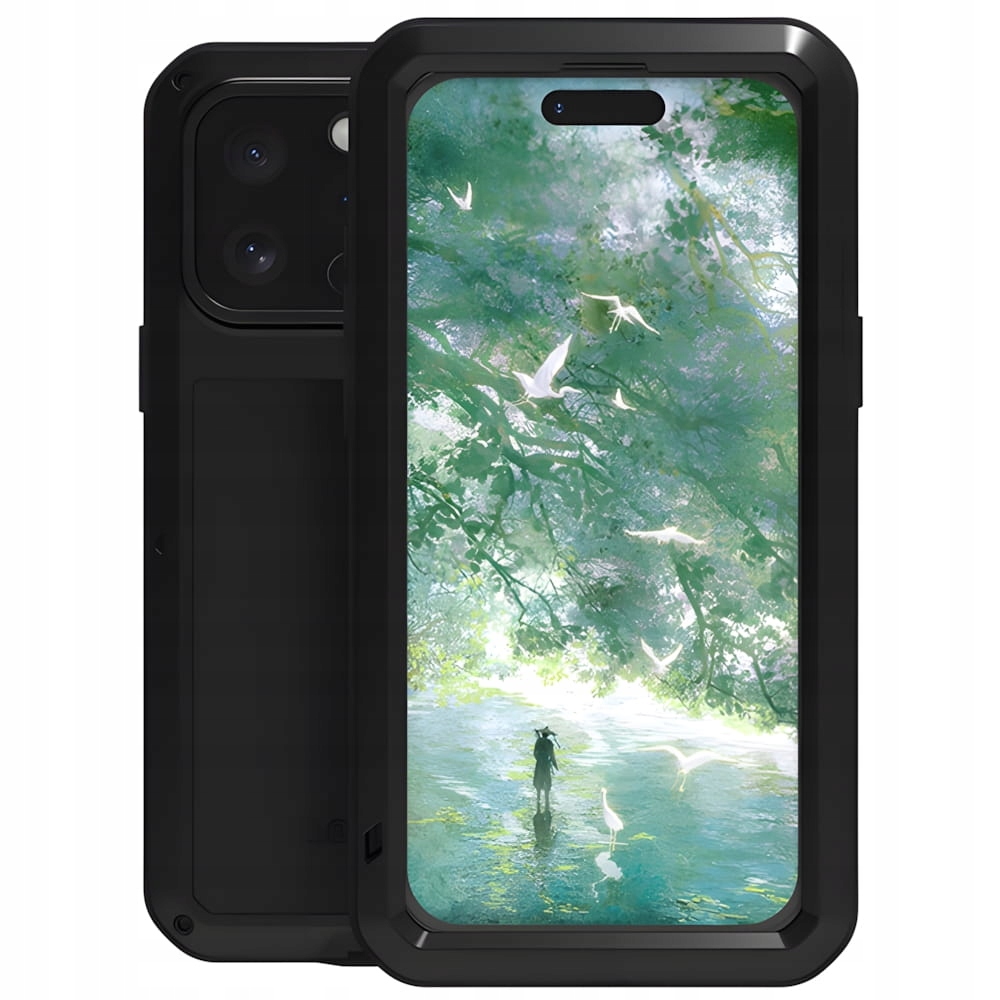 Pouzdro pro iPhone 16 Pro Max, Love Mei pouzdro se sklem a ochranou displeje