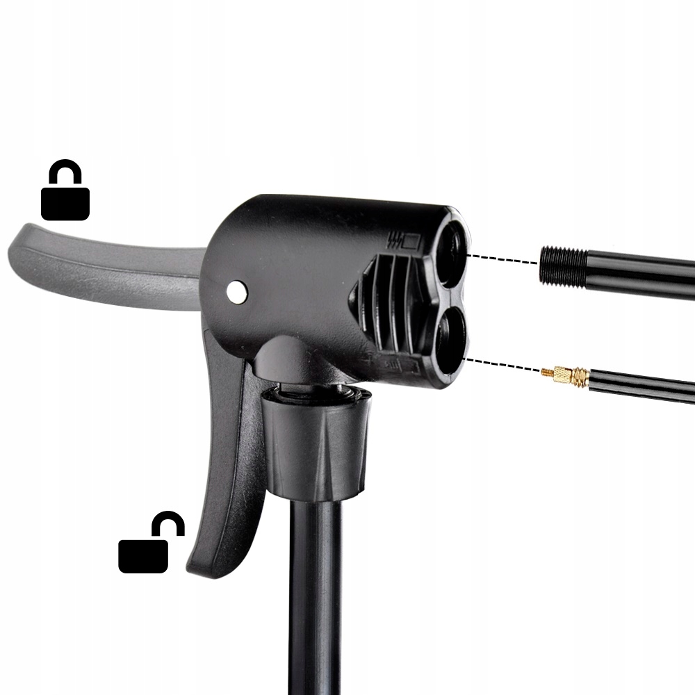 KOMPAKTOWA POMPKA ROWEROWA NOŻNA Z MANOMETREM Model PS/MAN