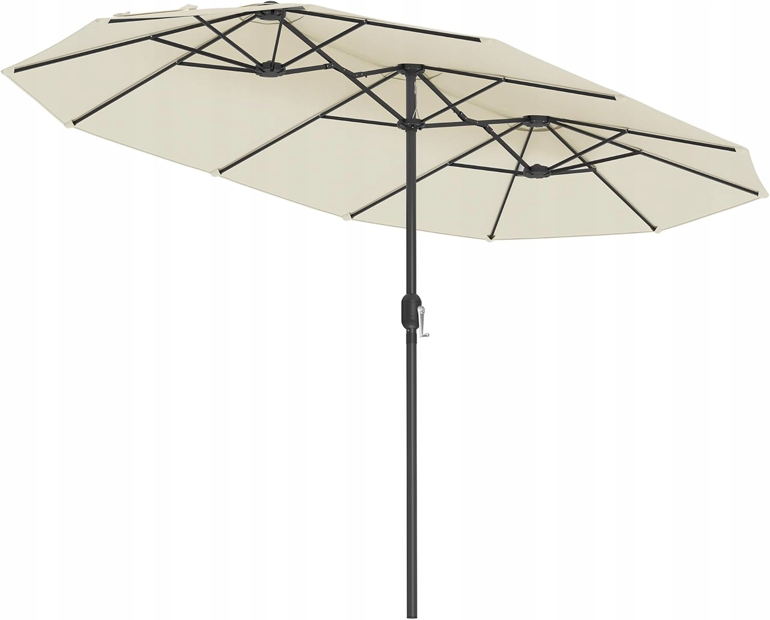 Záhradný slnečník Songmics 270 x 245 cm modrý, stabilný, hliníkový