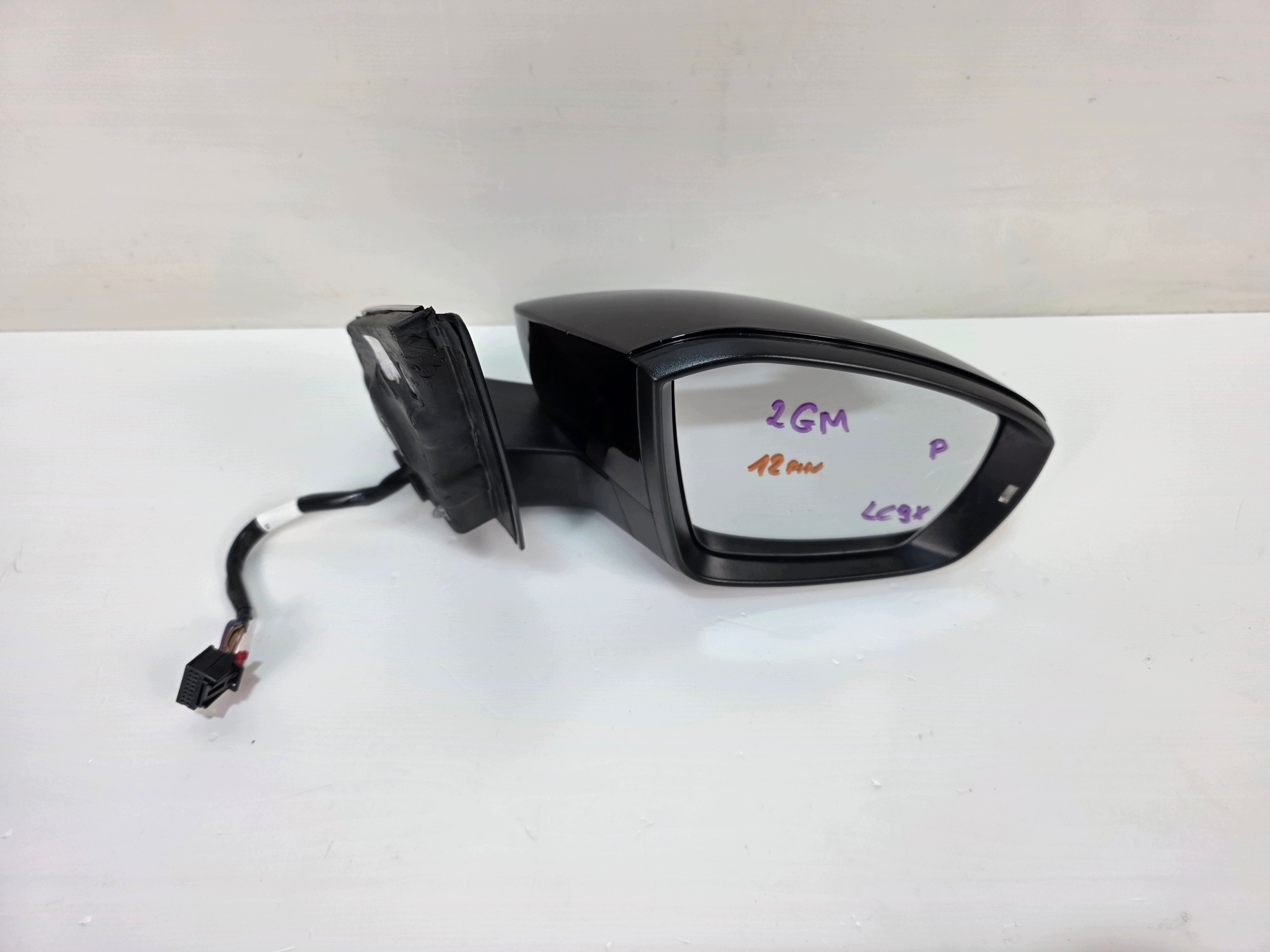 mirror right 2GM T-CROSS 12PIN LC9X DEEP BLACK PERLEFFEKT