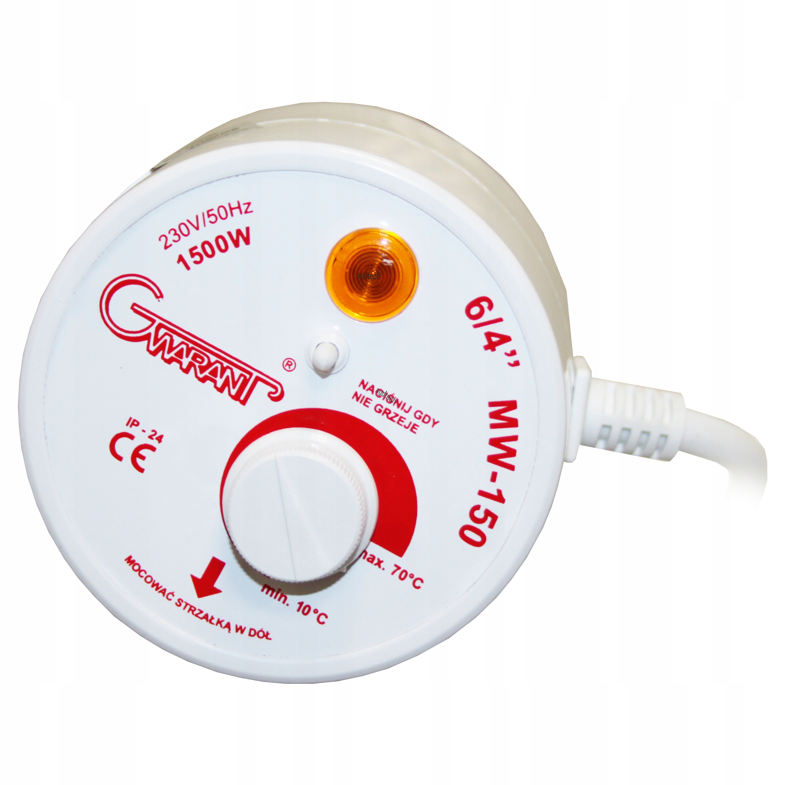 Ohřívač pro bojler s termostatem 1,5kW 1500W 6/4