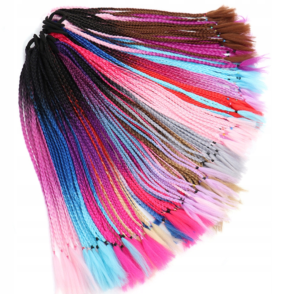 WŁOSY DOCZEPIANE OMBRE WARKOCZYKI NA GUMCE GRUBE Długość włosów 60 cm